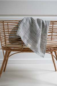 Baby: Cotton Muslin baby wrap ® -Ink stripe