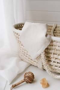 Bibs: Linen/Towelling Dribble bib ® - Oatmeal