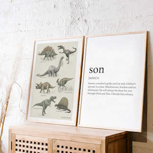 Wall Art: VINTAGE DINO PRINT