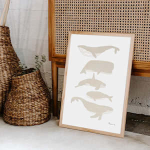 Wall Art: WHALES PRINT