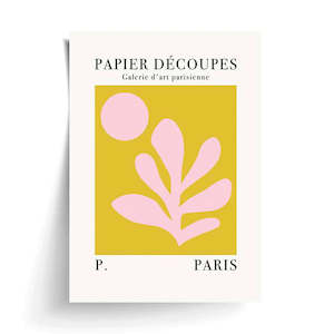 Wall Art: PAPIER DECOUPES PRINT MUSTARD