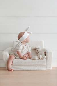 Bibs Scrunchies: Bunny Ears -White ®