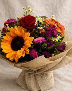 Products: Bright Seasonal Flower Bouquet Flower Delivery Havelock North & Hastings - Botanic Fusion