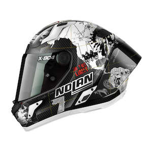 Helmets: Nolan Xseries X-804 RS Ultra Carbon Full Face Helmet - Checa white