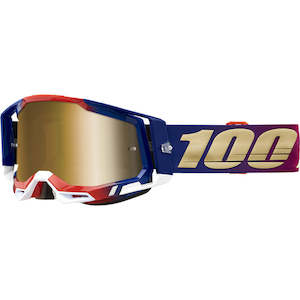 Googles Accessories: 100% Racecraft 2 Moto Goggle - United True Gold Lens