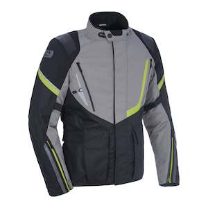 Mens Road Jackets: Oxford Montreal 4.0 Dry2Dry Jacket - Black / Grey / Fluro