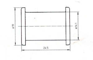 B & H Standard - Grommet 24.5 x 1.4 - rubber