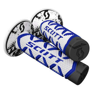 Handlebars Grips: Grips Diamond Blu/Wht w/donu Blue/White triple density (S219626-1006)