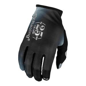 Mens Off Road Gloves: Fly Racing 2024 Lite S.E. Legacy Gloves - Light Grey / Black