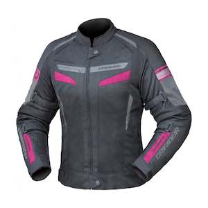 Womens Road Jackets: Dririder Ladies Air-Ride 5 Jacket - Black / Pink