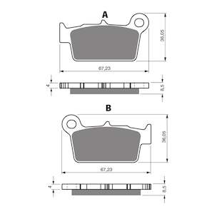 Brakes: Brake Pads Goldfren GF346 - K5