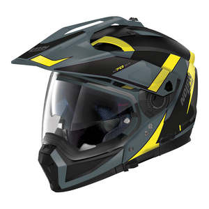 Helmets: Nolan N70-2 X Adventure Helmet - black/ grey / yellow
