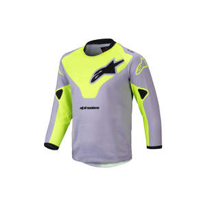 Jerseys: Kids Racer Veil Jersey Gray/Yellow Fluoro XS