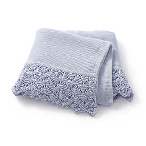 Frontpage: Lace Knit Baby Blanket