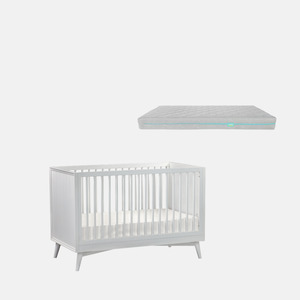Our: Abella Cot + Growbright Airnest Cot Mattress Bundle SAVE 10%