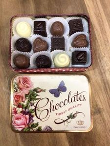 Scilla Chocolates Bouquet Floral: Scilla Chocolates Flower and Butterfly Tin 12pc