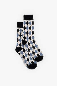 Fashion Accessories: Diamond Sock | Blue
