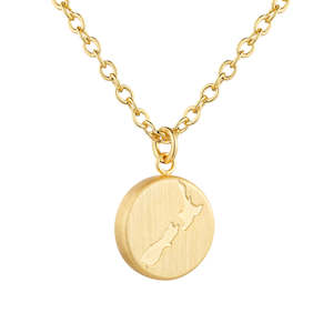Inspired By Aotearoa: Round New Zealand/Aotearoa Map Necklace