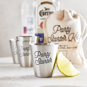 Slightly Sassy: Stainless Steel Shot Cups - Party Starter 4pk