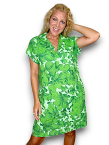 Helga May Memore Lane Shirt Dress | Bright Green