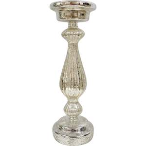 Candle Holders Hurricanes: Glass Candle Holder Led Champagne