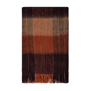 Cushions Throws 1: Bliss Wool Mohair Blend Throw | Coffee Caramel Mocha