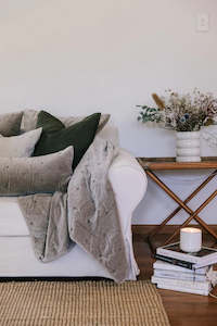 Cushions Throws 1: Mason Bee Velvet Throw | Stone