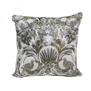 Cushions Throws 1: Versace Cushion | Ivory & Gold
