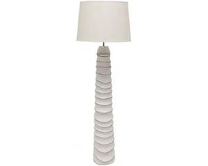 Aura Floor Lamp | White & Natural