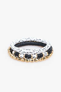 Bracelets: Beaded Bracelet Set | Black