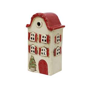 French Country 1: Alsace Tea Light Villa with Red Shutters