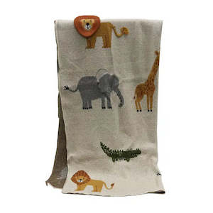 Baby 1: Cotton Jungle 3D Throw 80x100cm