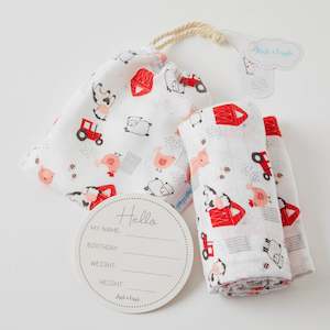 Baby 1: Farm Animals Muslin Wrap