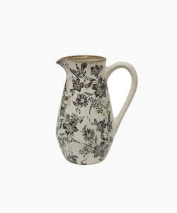 Garden: Black Floral Jug Tall