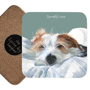 Little Dog Laughed - Scruffy Love- Coaster