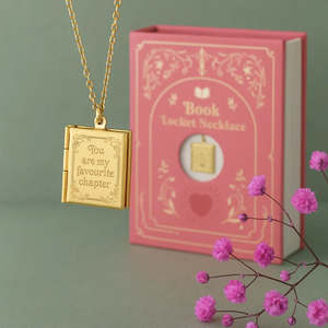 Necklace: Book Shaped Locket Necklace