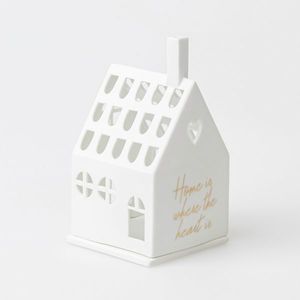 Rader Porcelain: Rader Porcelain Tealight House - Home Is Where The Heart Is