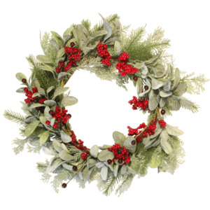 Wreath – Red and Pale Green