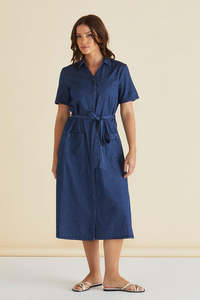 Dresses 1: Betty Basics Soft Denim Shirt Dress