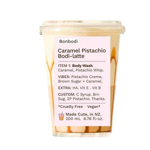 Bath Body: Pistachio Caramel Bodi-latte (200 mL)