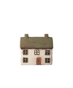 French Country 1: ALSACE TEALIGHT COTTAGE - OLIVE GREEN