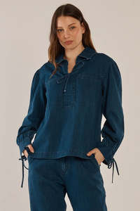 Tops 1: Dubai Blouse - Dark Vintage Denim