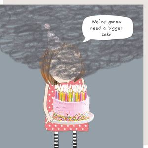 Gift Cards: Rosie Made A Thing - Bigger Cake - Birthday Card