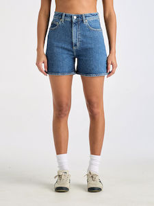 Lee: LEE HIGH MOM SHORT - BLUE STONE