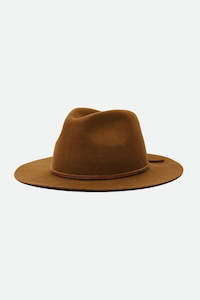Brixton: BRIXTON WESLEY FEDORA - COFFEE