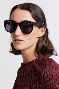 Karen Walker Eye Wear: KAREN WALKER SUPER DUPER STRENGTH - BLACK