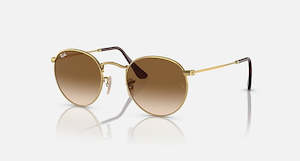 Ray Ban: RAY-BAN ROUND METAL GOLD W BROWN