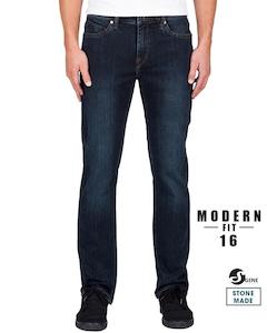 Volcom: VOLCOM SOLVER DENIM MODERN STRAIGHT FIT - VINTAGE BLUE