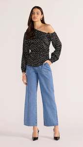 MINKPINK JEMMA POLKA BLOUSE
