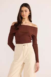 Mink Pink: MINKPINK ZOE OFF SHOULDER KNIT TOP